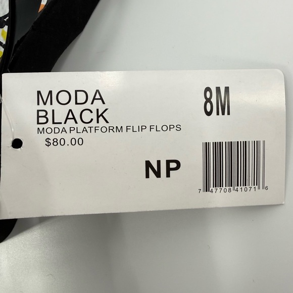 Brighton Moda Wedge Platform Flip Flops Thong Sandals w/Heart Accent, Size 8 NWT - Picture 10 of 12